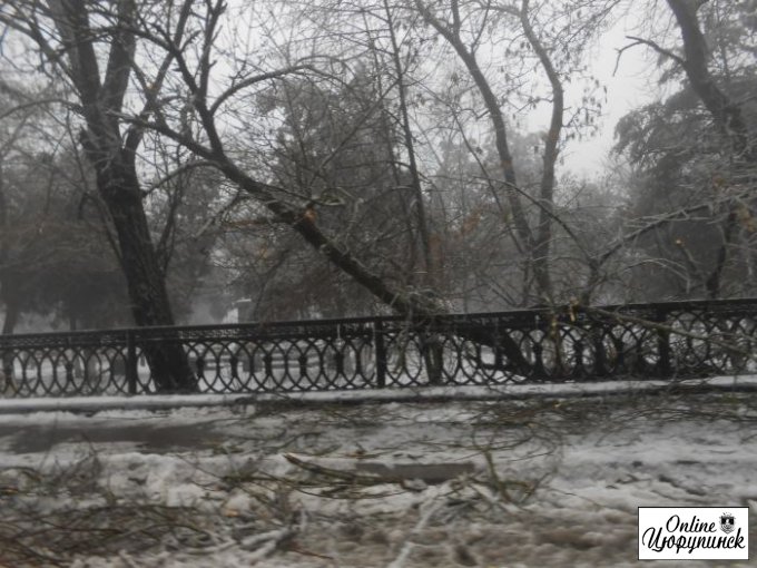 Последствия стихии в Цюрупинске (фото)