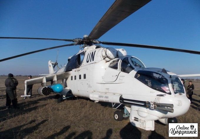 Боевые вертолеты над Цюрупинском