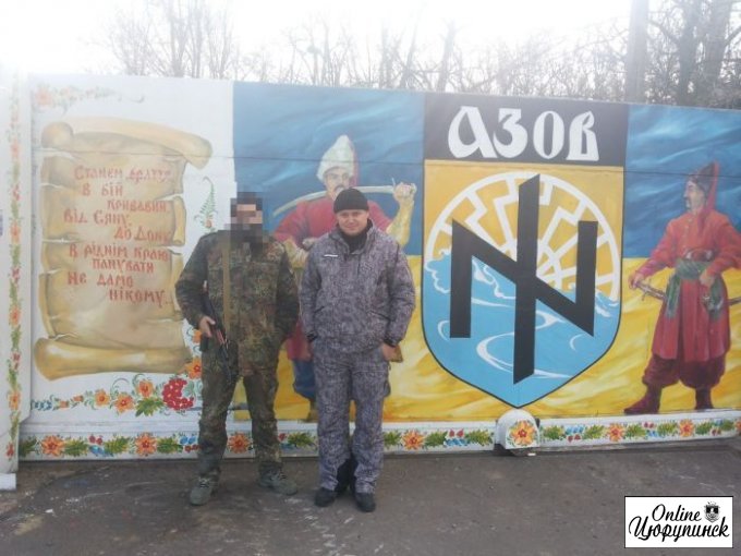 Боец батальона "Азов" в гостях у цюрупинчан (фото)