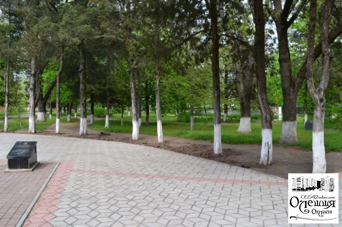 В Цюрупинському "Парку Слави" встановлюють нове освітлення