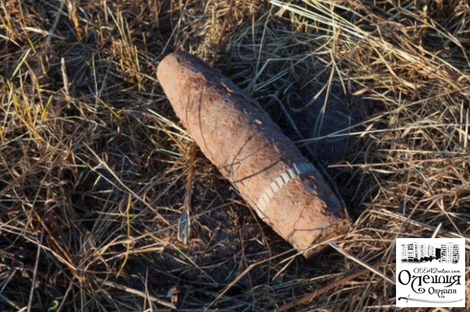 Пиротехники уничтожили артснаряды времен войны, найденные в Олешках