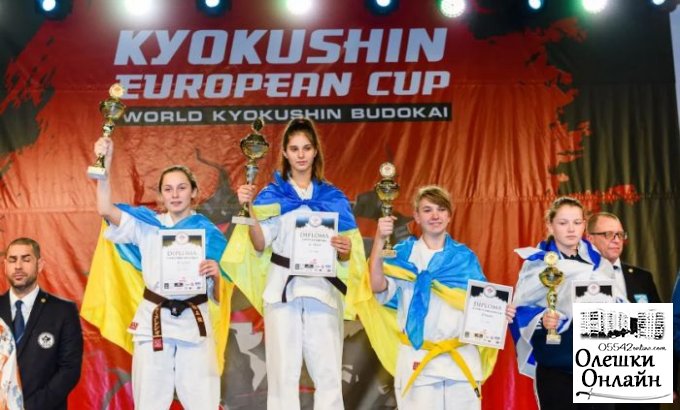 Учениця Олешківської спеціалізованої школи № 4 прийняла участь у чемпіонаті Європи з кіокушин карате