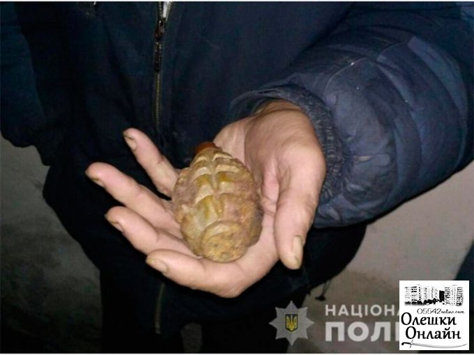 На урок с боевой гранатой пришел школьник в Олешковском районе