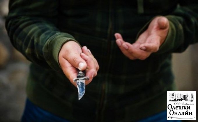 Пьяный житель Олешек напал на пенсионерку с ножом