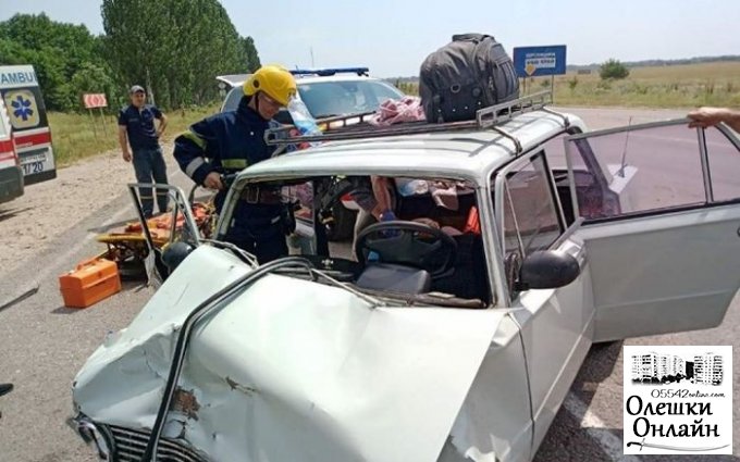 ДТП в Олешковском районе: пострадавшую из машины деблокировали спасатели