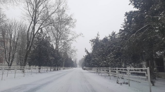 Ситуация в Олешках: снег никто не чистит дороги и тротуары никто не посыпает (фото)