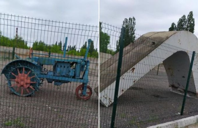 Олешковцы про реставрацию памятника трактору