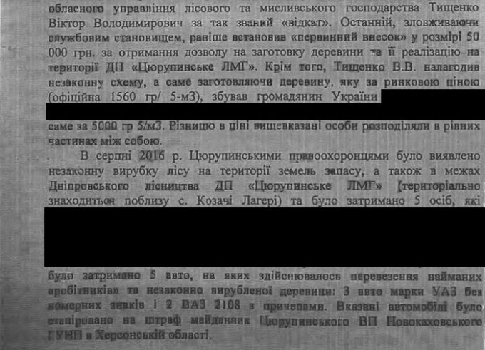 Кто и как уничтожал лес в Олешковском районе (документ)